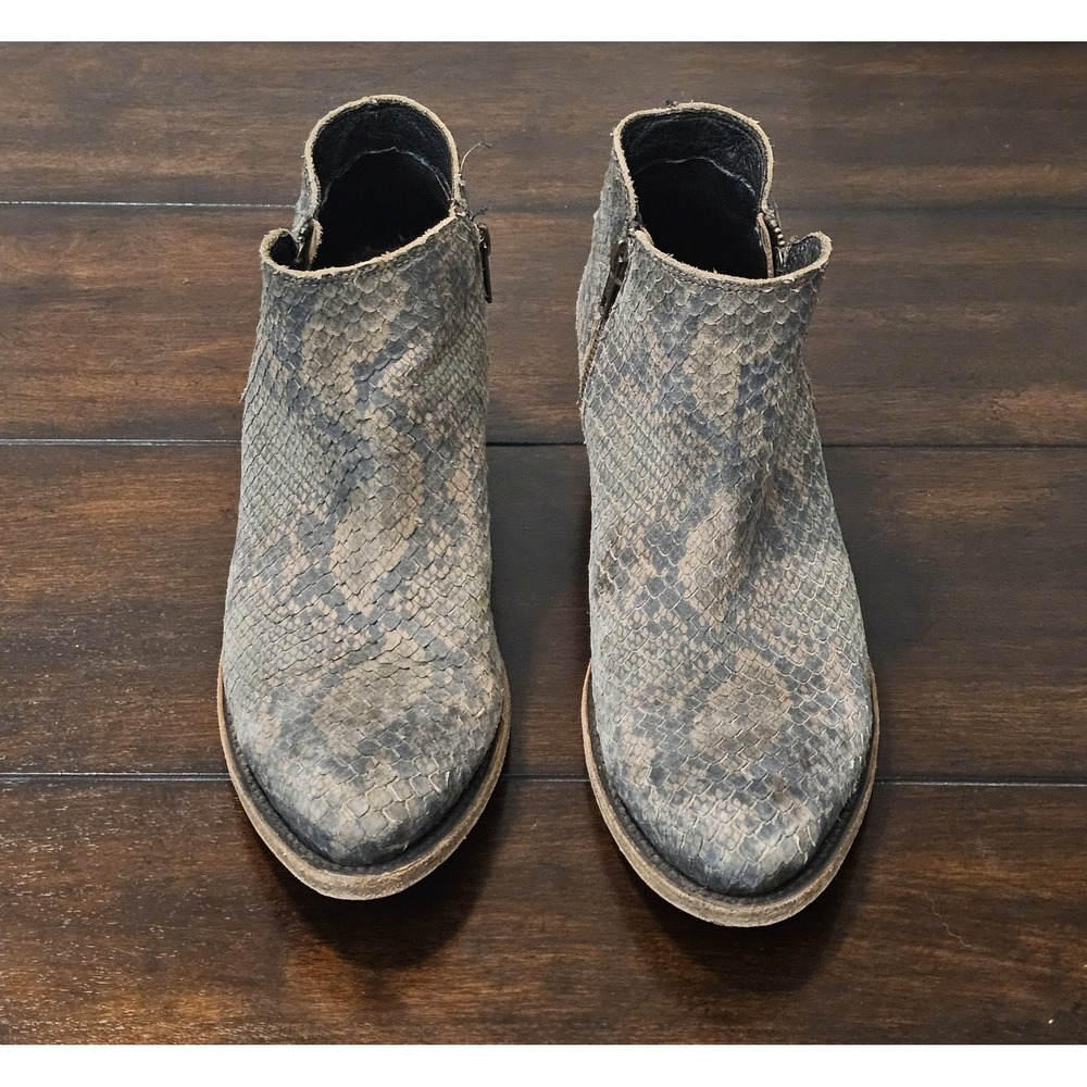 Liberty Black Inara Python Snakeskin Print Leather Boots Women's Size 10 Western - Picture 6 of 9